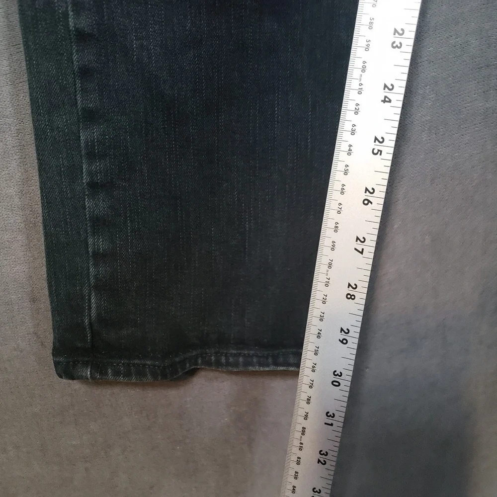 American Eagle Slim Straight‎ Jeans Mens 30x32 Black Dark Wash Stretch Denim